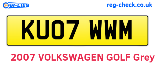 KU07WWM are the vehicle registration plates.