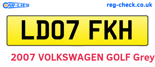 LD07FKH are the vehicle registration plates.