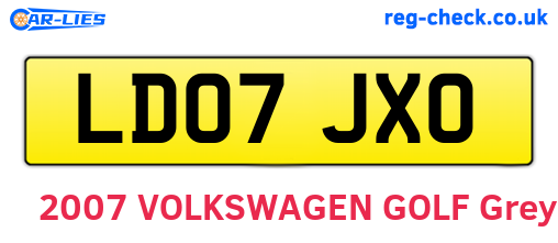 LD07JXO are the vehicle registration plates.