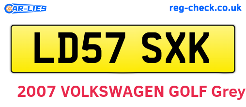 LD57SXK are the vehicle registration plates.