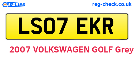 LS07EKR are the vehicle registration plates.