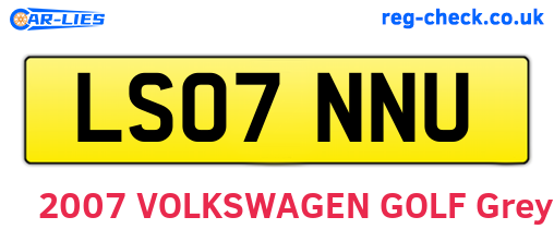 LS07NNU are the vehicle registration plates.