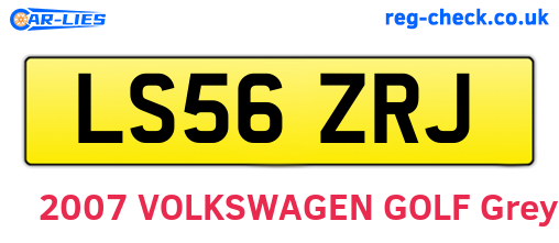 LS56ZRJ are the vehicle registration plates.