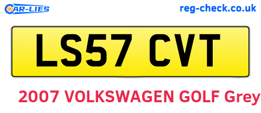 LS57CVT are the vehicle registration plates.