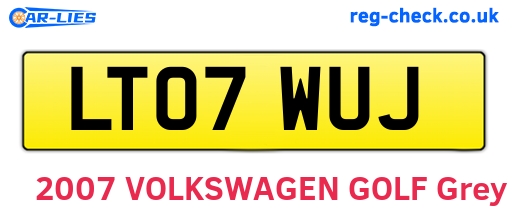 LT07WUJ are the vehicle registration plates.