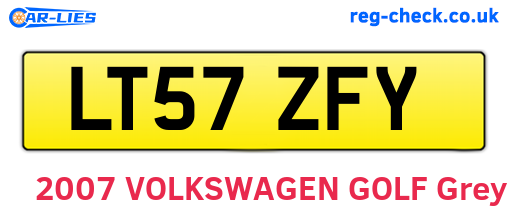 LT57ZFY are the vehicle registration plates.