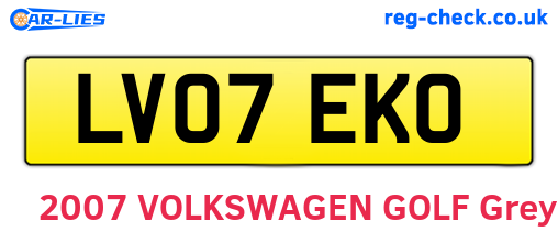 LV07EKO are the vehicle registration plates.