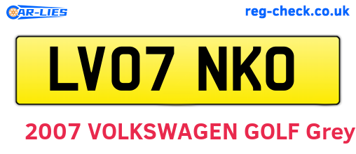 LV07NKO are the vehicle registration plates.