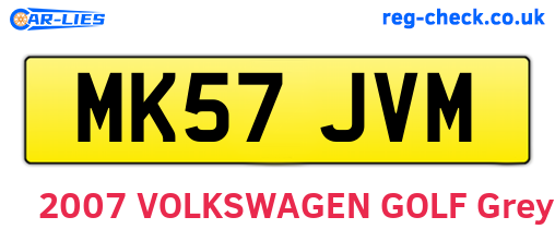 MK57JVM are the vehicle registration plates.
