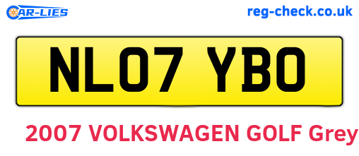 NL07YBO are the vehicle registration plates.