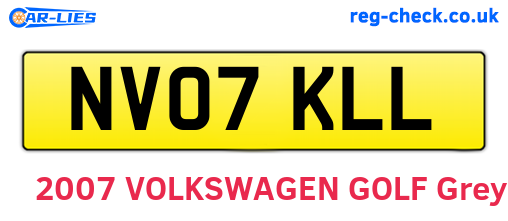 NV07KLL are the vehicle registration plates.