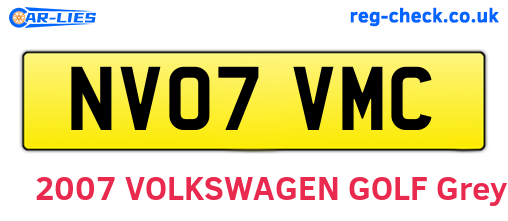 NV07VMC are the vehicle registration plates.