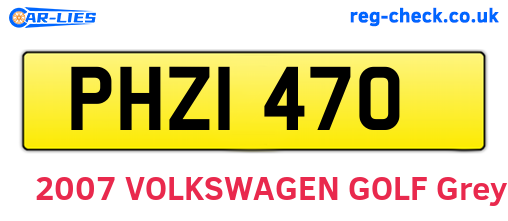 PHZ1470 are the vehicle registration plates.