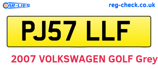PJ57LLF are the vehicle registration plates.