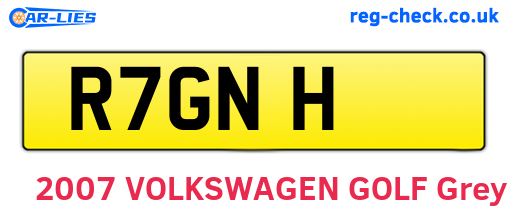 R7GNH are the vehicle registration plates.