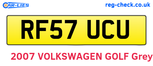 RF57UCU are the vehicle registration plates.