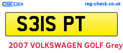 S31SPT are the vehicle registration plates.