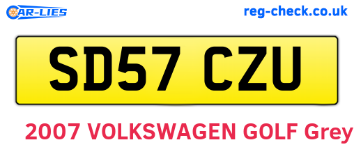 SD57CZU are the vehicle registration plates.