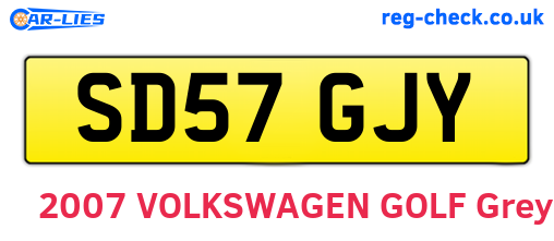 SD57GJY are the vehicle registration plates.