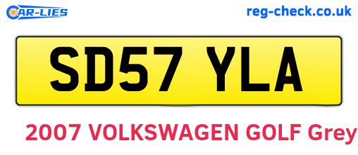SD57YLA are the vehicle registration plates.