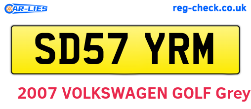 SD57YRM are the vehicle registration plates.