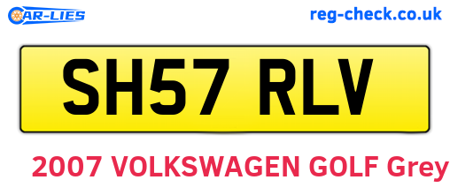 SH57RLV are the vehicle registration plates.