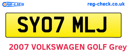 SY07MLJ are the vehicle registration plates.