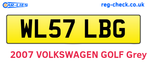 WL57LBG are the vehicle registration plates.