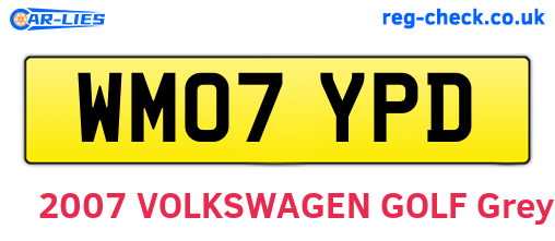WM07YPD are the vehicle registration plates.