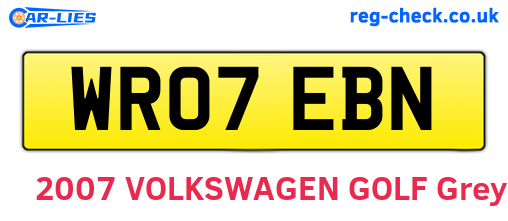WR07EBN are the vehicle registration plates.