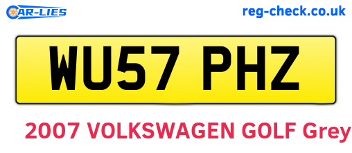 WU57PHZ are the vehicle registration plates.