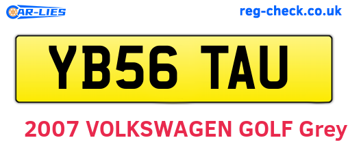 YB56TAU are the vehicle registration plates.