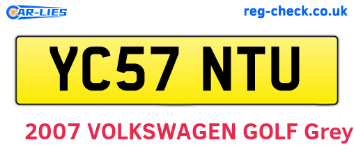 YC57NTU are the vehicle registration plates.