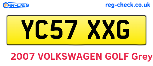 YC57XXG are the vehicle registration plates.