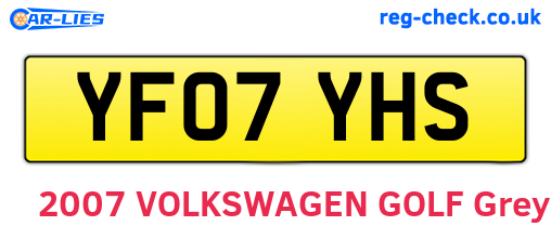 YF07YHS are the vehicle registration plates.