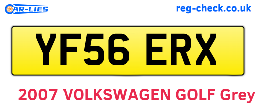 YF56ERX are the vehicle registration plates.