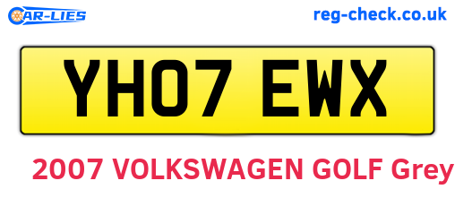 YH07EWX are the vehicle registration plates.