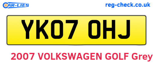 YK07OHJ are the vehicle registration plates.