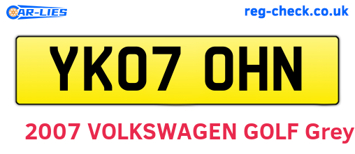 YK07OHN are the vehicle registration plates.