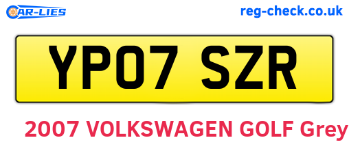 YP07SZR are the vehicle registration plates.