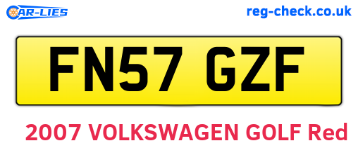 FN57GZF are the vehicle registration plates.