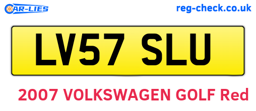LV57SLU are the vehicle registration plates.