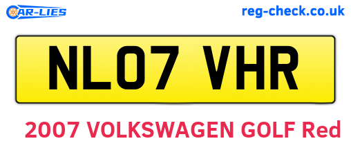 NL07VHR are the vehicle registration plates.