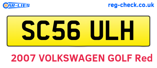 SC56ULH are the vehicle registration plates.