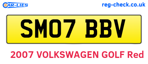 SM07BBV are the vehicle registration plates.
