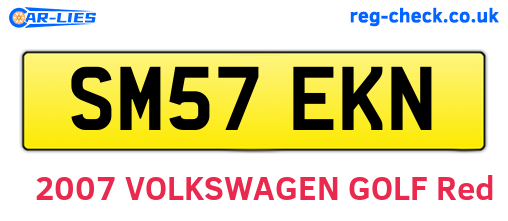 SM57EKN are the vehicle registration plates.