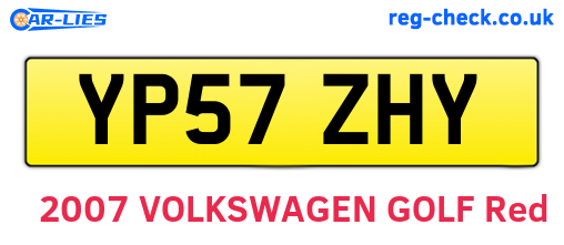 YP57ZHY are the vehicle registration plates.