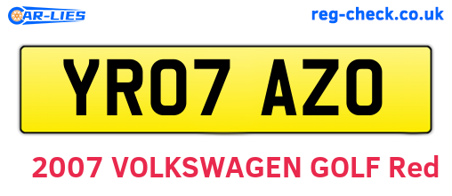 YR07AZO are the vehicle registration plates.