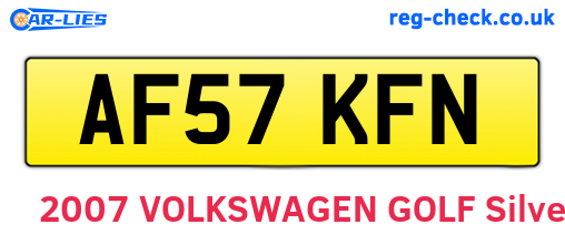 AF57KFN are the vehicle registration plates.