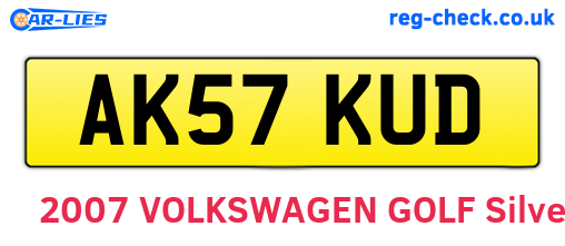AK57KUD are the vehicle registration plates.